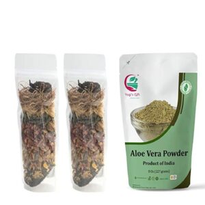 YOGI’S GIFT – Celebrating health Multi Pack | Herbal Hair Oil Mix - 2 Pack + Aloe Vera Powder for bundle