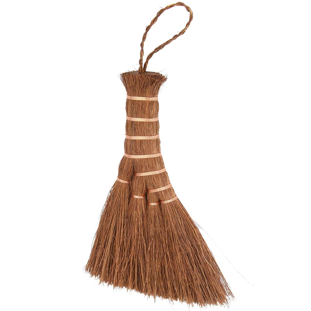 Mini broom,Natural Whisk Sweeping Hand Handle Broom for Multi-Surface Sweeping,Small Tea Ceremony Broom,fireplace broom