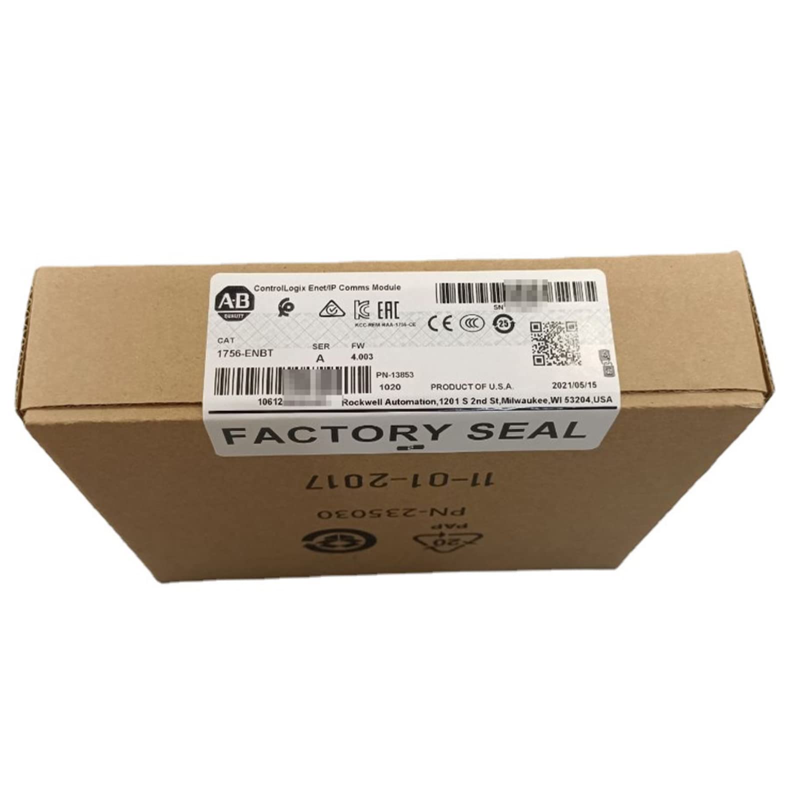 Factory Sealed AB 1756-ENBT EtherNet/IP Comms Module