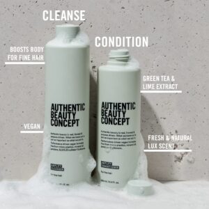 Authentic Beauty Concept Amplify Cleanser & Conditioner Set | Shampoo + Conditioner | Fine hair | Increases Body & Volume | Vegan & Cruelty-free | Sulfate-free | 10.1 fl. oz. & 8.4 fl. oz.