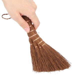 Mini broom,Natural Whisk Sweeping Hand Handle Broom for Multi-Surface Sweeping,Small Tea Ceremony Broom,fireplace broom