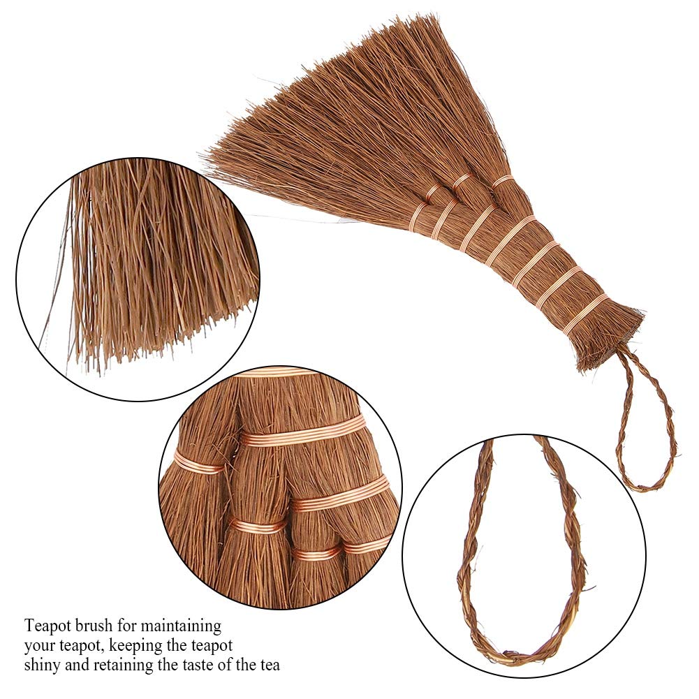 Mini broom,Natural Whisk Sweeping Hand Handle Broom for Multi-Surface Sweeping,Small Tea Ceremony Broom,fireplace broom