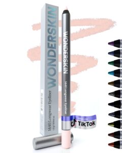 wonderskin 1440 longwear pink eyeliner pencil - waterproof, sharpenable eyeliner pencil and smudge proof pink eye liner pencils (icing)