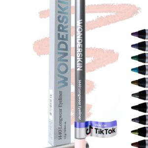 Wonderskin 1440 Longwear Pink Eyeliner Pencil - Waterproof, Sharpenable Eyeliner Pencil and Smudge Proof Pink Eye Liner Pencils (Icing)