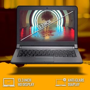 13.3 Inch Laptop HD Screen, Intel Core i3 5th Gen Processor, 8GB DDR3 RAM, 120GB SSD, Inbuilt Webcam, HDMI, Wi-Fi, Bluetooth, Windows10 Pro (Renewed)