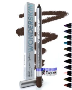 wonderskin 1440 longwear brown eyeliner pencil - waterproof, sharpenable eyeliner pencil and smudge proof brown eye liner pencils (kalamata)