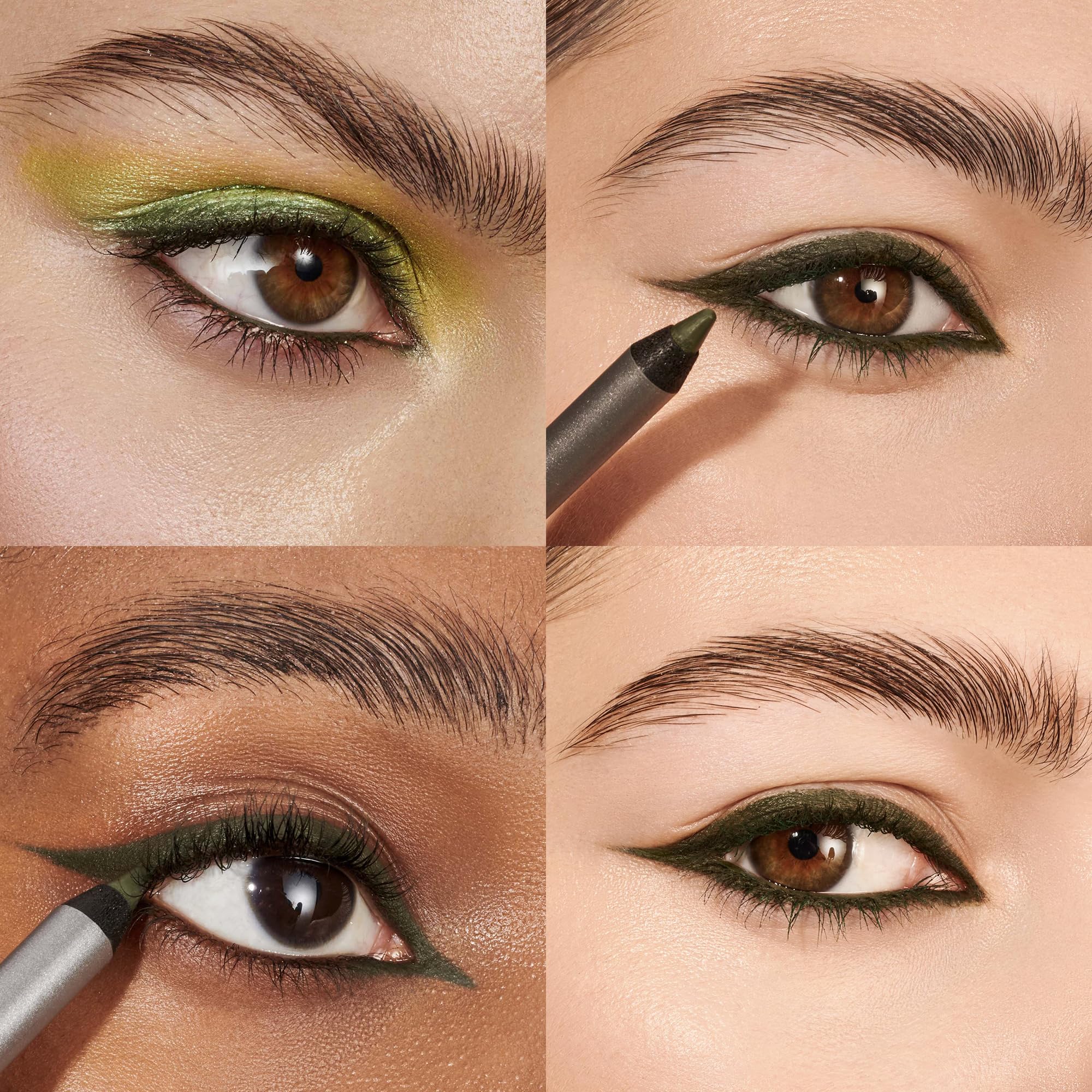 Wonderskin 1440 Longwear Green Eyeliner Pencil - Waterproof, Sharpenable Eyeliner Pencil and Smudge Proof Green Eye Liner Pencils (Olive)