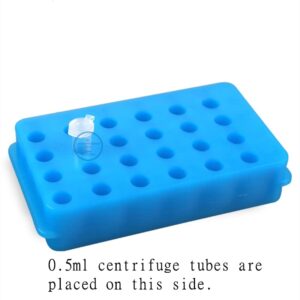 1pcs 24/32/60/80/96 Holes Double-Sided Plastic Centrifugal Pipe Rack Lab PCR/EP Tube Holder 0.5/1.5/2ml centrifuge Tube Shelf (Size : 24 Holes)