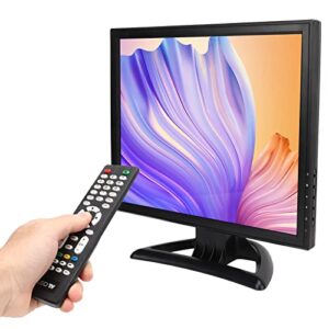 17 Inch LED Monitor with VGA, AV, BNC, DC, USB, HD Multimedia Interface, 1280x1024 Portable Computer Monitor with Dual Speakers and Remote Control for Family Entertainment