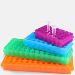 1pcs 24/32/60/80/96 holes double-sided plastic centrifugal pipe rack lab pcr/ep tube holder 0.5/1.5/2ml centrifuge tube shelf (size : 24 holes)