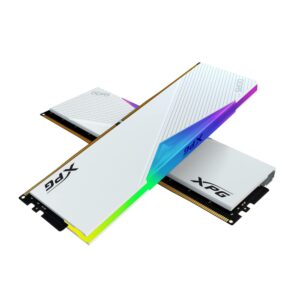 xpg lancer rgb ddr5 6400mhz 32gb (2x16gb) cl32 udimm 288-pins desktop sdram ddr5 dual channel ram kit white heatsink (ax5u6400c3216g-dclarwh)