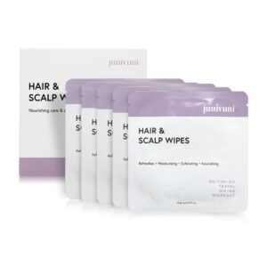 Junivuni hair scalp wipe - Soothe and Revive: Scalp Care Hair Cleansing Wipes - Refresh your hair, anywhere, anytime - Great for Braids, Dread hairstyles