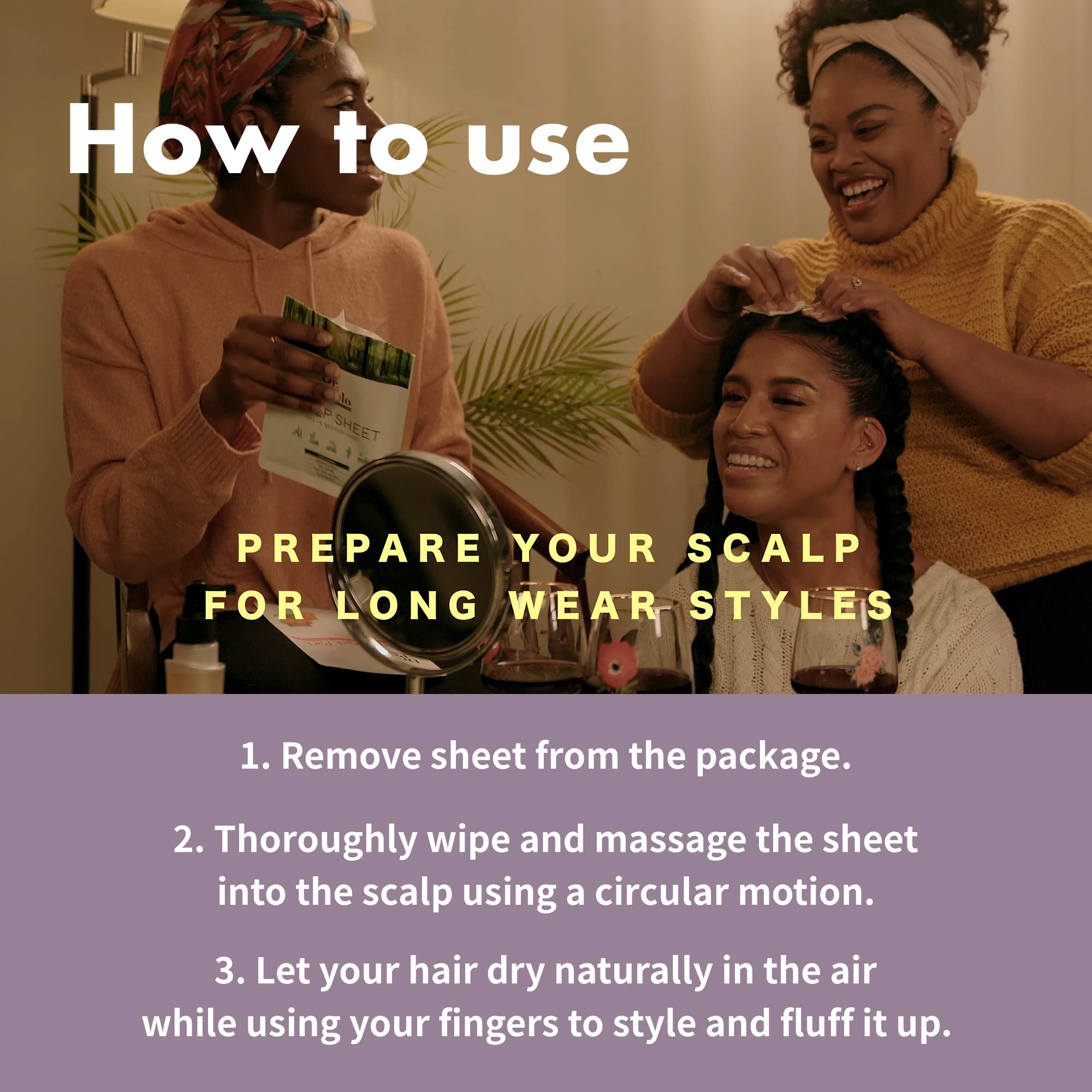 Junivuni hair scalp wipe - Soothe and Revive: Scalp Care Hair Cleansing Wipes - Refresh your hair, anywhere, anytime - Great for Braids, Dread hairstyles