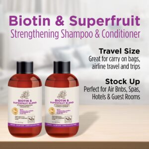 Soapbox Biotin Conditioner, Travel Size Biotin & Collagen Super Fruit, Bulk Pack Travel Toiletries, | Volumizing & Softening Conditioner to Promote Hair Growth, Strength, 24-Pack, 3.3 oz Each