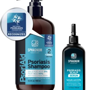 Severe Flaky Psoriasis Natural Serum and Shampoo 13.5 fl oz with Salicylic Acid Set