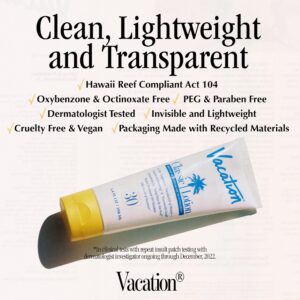 Vacation Classic Sunscreen Lotion SPF 30 + Air Freshener Bundle, Water Resistant Broad Spectrum Sunscreen Sun Block, Vegan Sun Tanning Lotion, Body Lotion with SPF, SPF 30 Sunscreen, 3.4 Fl. Oz.