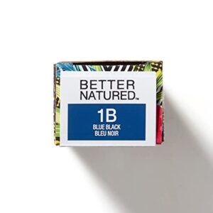 Better Natured Permanent 1B Blue Black Hair Color Dye - Naturally-derived, Vegan & 100% Gray Coverage that Lasts up to 8 Weeks