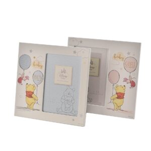 Happy Homewares Magical Beginnings Baby Boy 4" x 6" Winnie The Pooh and Piglet Photo Frame - Perfect for Children, New-Born Baby or Baby Shower - Officially Licensed