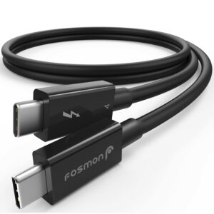 fosmon [intel certified thunderbolt 4 cable 3.3 ft, support 8k display, 40gbps data, usb-c usb-pd 3.0 100w charging for usb4, ipad pro, macbook pro air