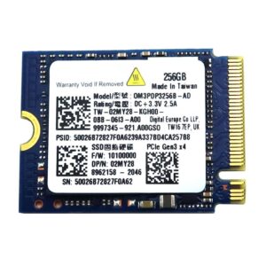 Solid State Drive 9997345-921.A00GSO Compatible Replacement Spare Part for Kingston 0M3PDP3256B-AD 256GB M.2 2230 NVMe PCIe Gen3 x4 SSD