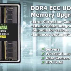 NEMIX RAM 32GB (2X16GB) DDR4 3200MHZ PC4-25600 2Rx8 1.2V 288-PIN ECC Unbuffered UDIMM KIT Compatible with DELL PowerEdge T150 Server