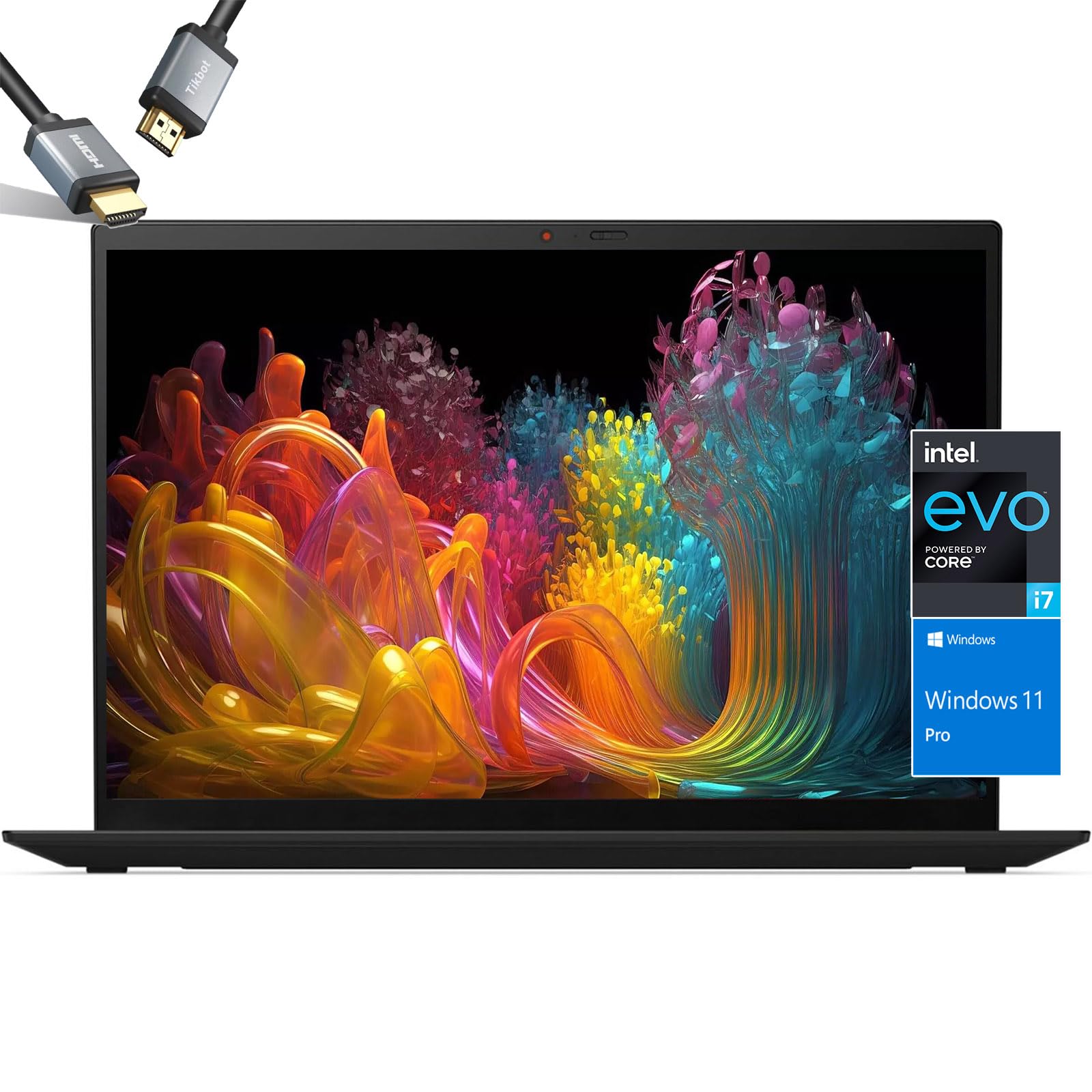 Lenovo Thinkpadx1 Carbon Gen9 Intel Evo Core i7-1185G7| Windows11 Pro| 14inch WQXGA 16:10 IPS Display| Backlit Keyboard| Thunderbolt4| Wi-Fi6| Fingerprint| HDMI Cable (16GB RAM | 512GB PCIe SSD)