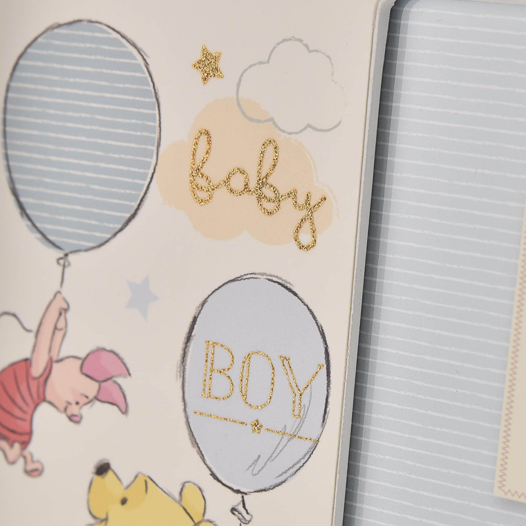 Happy Homewares Magical Beginnings Baby Boy 4" x 6" Winnie The Pooh and Piglet Photo Frame - Perfect for Children, New-Born Baby or Baby Shower - Officially Licensed