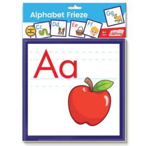 junior learning alphabet frieze - print, the science of reading supplementary resource wall border, poster, for classroom or home school use, for ages 5+, grade k