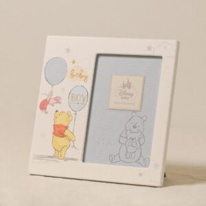 Happy Homewares Magical Beginnings Baby Boy 4" x 6" Winnie The Pooh and Piglet Photo Frame - Perfect for Children, New-Born Baby or Baby Shower - Officially Licensed