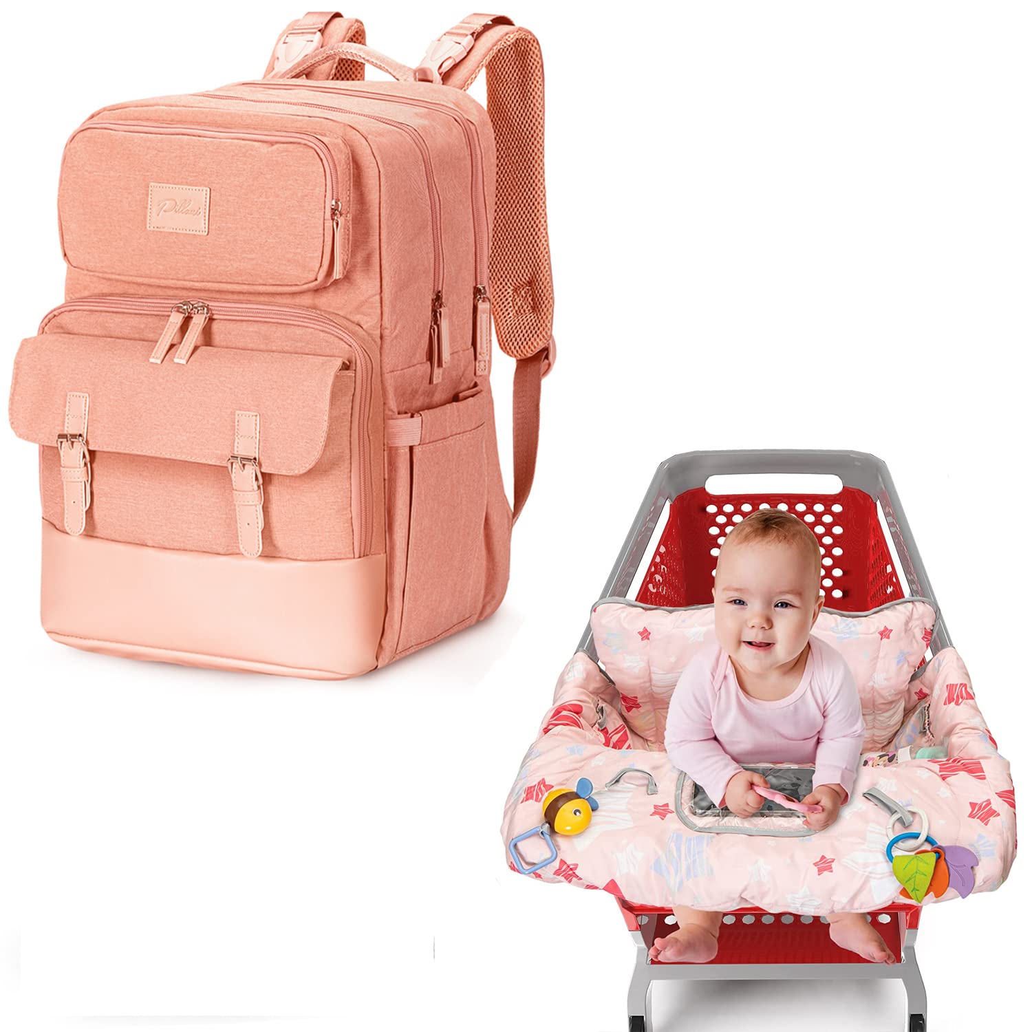 Baby Items: Diaper Bag & Shopping Cart Cover