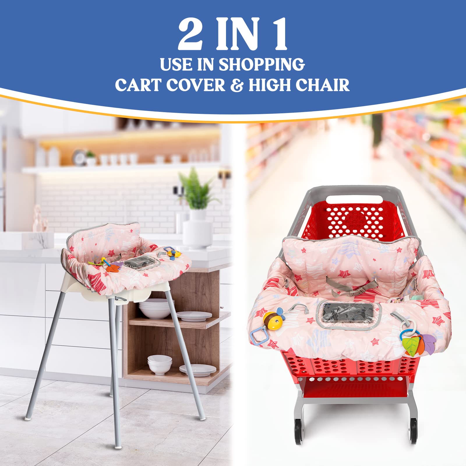 Baby Items: Diaper Bag & Shopping Cart Cover