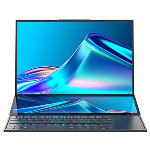 Dual Touch Display Screen Laptop, Complete Function for Intel for Core I7 CPU 32GB DDR4 RAM 16in 14in Dual Screen Laptop for Home (US Plug)