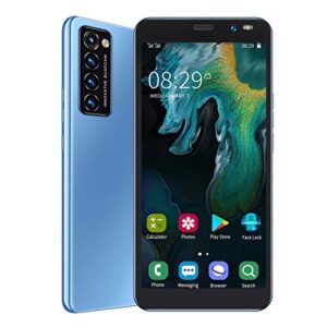 soobu HD Smartphone Camera 5.45 Inch Smartphone Fingerprint Face Unlock 5Mp+2Mp 3G Cameras for Man Woman Home Gift (Blue)