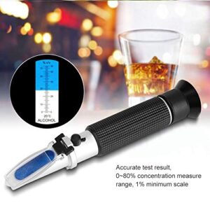 soobu Alcohol 0-80% Handheld Alcohol Refractometer, Alcohol Tester, Wine Tester, Wine Rice Wine for Testing Distilled Beverages