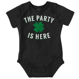 brisco brands st patricks day ireland eire clover baby romper boys or girls