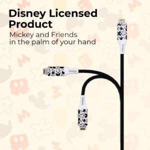 Disney Mickey Mouse 6FT Replacement iPhone Charger Fast Charging – MFI Certified Braided USB Charging Cable High Speed Data Sync Compatible with Android,MacBook,Google and More