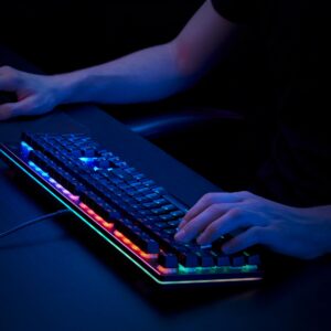 acer Predator Aethon 303 Wired Gaming Keyboard-Kailh Blue Mechanical Switches|RGB Illuminated Keyboard|12 Backlight Effects|5 Pre-Set Gaming Modes & 3 Sidelight Effects|100% Anti-Ghosting,(Pack of 1)