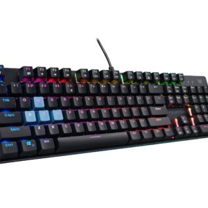 acer Predator Aethon 303 Wired Gaming Keyboard-Kailh Blue Mechanical Switches|RGB Illuminated Keyboard|12 Backlight Effects|5 Pre-Set Gaming Modes & 3 Sidelight Effects|100% Anti-Ghosting,(Pack of 1)