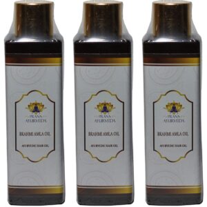 BRAHMI AMLA HAIR OIL (200ml) - Ayurvedic Hair Oil To Support Natural Thickness, Color, And Shine (Pack of 3 bottles)