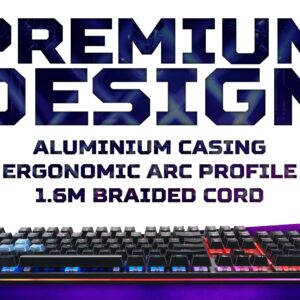 acer Predator Aethon 303 Wired Gaming Keyboard-Kailh Blue Mechanical Switches|RGB Illuminated Keyboard|12 Backlight Effects|5 Pre-Set Gaming Modes & 3 Sidelight Effects|100% Anti-Ghosting,(Pack of 1)