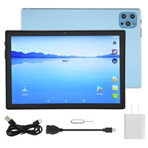 Tablet PC, 5G 2.4G WiFi Tablet 6G RAM 128G ROM 10.1 Inch IPS Screen Octa Core Processor for Home for Travel (US Plug)