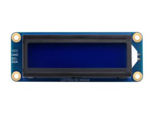 waveshare lcd1602 i2c module, white color with blue background, 16x2 characters lcd, 3.3v/5v