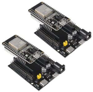 2 sets esp-wroom-32 esp32 esp-32s development board cp2102 wifi+bluetooth ultra-low power dual core esp32-devkitc-32 esp-wroom-32 with expansion board for arduino ide