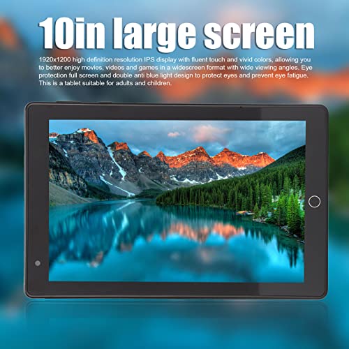 10 Inch Tablet, 2.4G 5G WiFi Dual Band Kids Tablet MT6755 8 Core 2.2Ghz 6GB 128GB Gold for Drawing (US Plug)