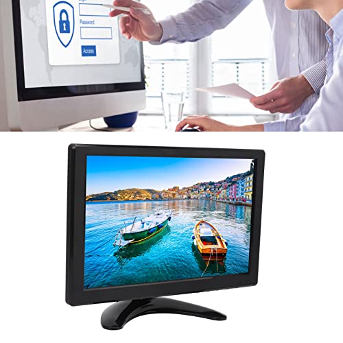 CCYLEZ 10.1in Computer Monitor HD Color TFT LED Screen DVD Monitor Screen with Multi Input Interface Speakers for Laptops