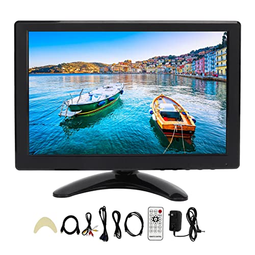 CCYLEZ 10.1in Computer Monitor HD Color TFT LED Screen DVD Monitor Screen with Multi Input Interface Speakers for Laptops