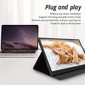 Hosi Portable Monitor, Split Screen Mode Laptop Monitor Support Micro USB USBC Mini HD Multimedia Interface for Playing Games