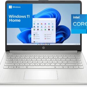 HP 2023 Newest 14 Laptop, 14 Inch Display, Intel Core i5 1135G7 Processor, 32GB RAM, 1TB SSD, Intel Iris Xe Graphics, Bluetooth, Webcam, HDMI, Windows 11 Home, Natural Silver