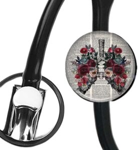 lung in newspaper stethoscope tag,steth id tag,nurse badge,stethoscopetag