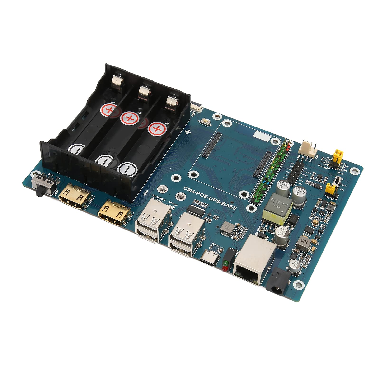 Septpenta Expansion Board Cm4 Poe Ups, Dynamic Route Management Multiple Protection Circuits, HD Multimedia Interface Quad USB 2.0, I2C Interface for Communication